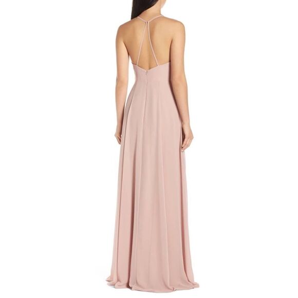 Jenny Yoo Bryce Surplice V-neck chiffon maxi dress - Picture 5 of 11